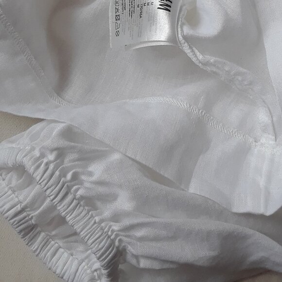 H&M 100% Linen Flowy Loose Fitting Blouse - Picture 7 of 10